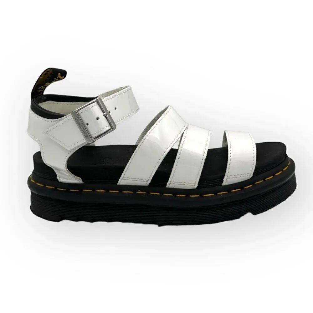Doc Martens Blaire Sandal White Black Womens 7 RIGHT shoe ONLY